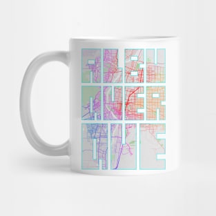 Albuquerque, USA City Map Typography - Colorful Mug